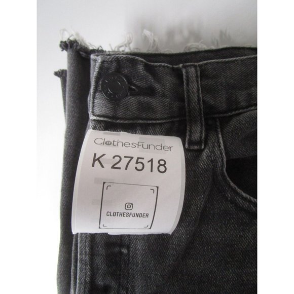 Pacsun Jeans 27 Dad High Rise Raw Hem Denim Button Fly Dark Wash - Picture 12 of 12